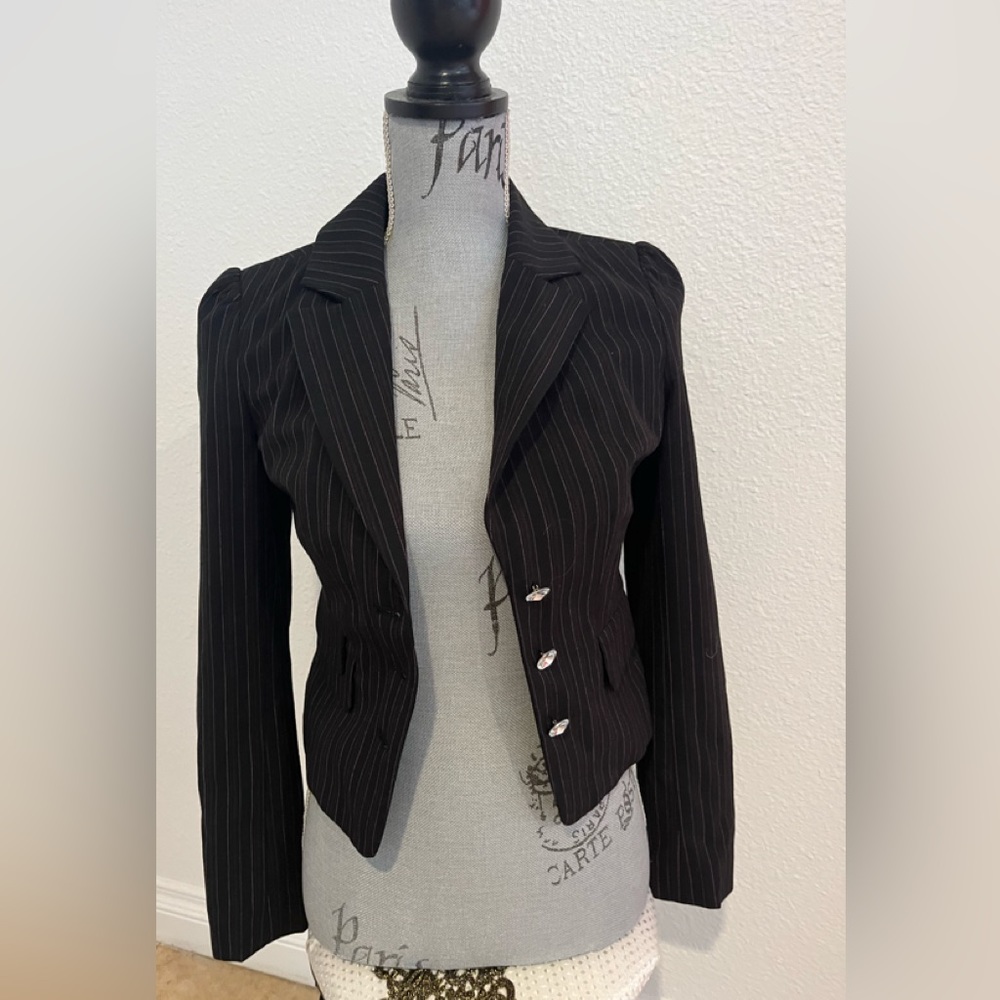 GUESS blazer with gem buttons lace lining